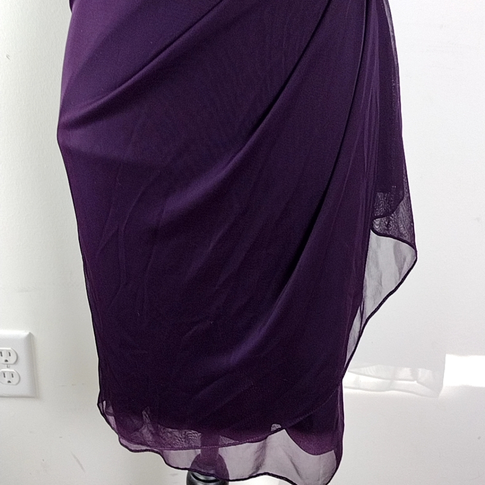 Xscape Purple Lace Cocktail Dress - Picture 6 of 13
